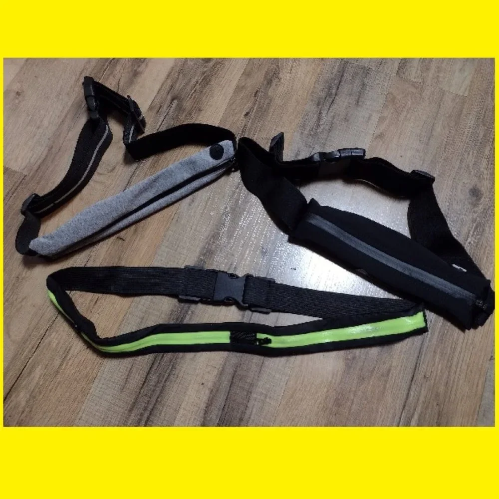 3 NEW Cycling Waist Carrying Bags Unisex Belts Keys Phone Money Bike Fanny Pak